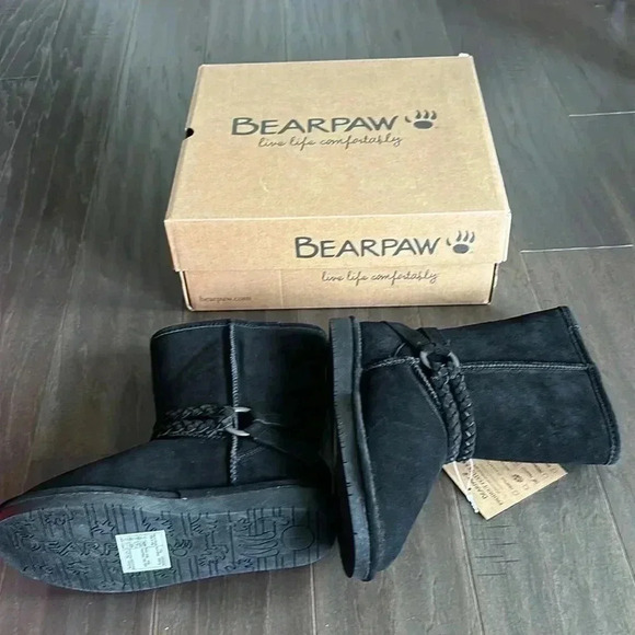 Bearpaw Adele Mid Calf,cow buck upper,wool blend faux fur lining,neverwet - Picture 3 of 14